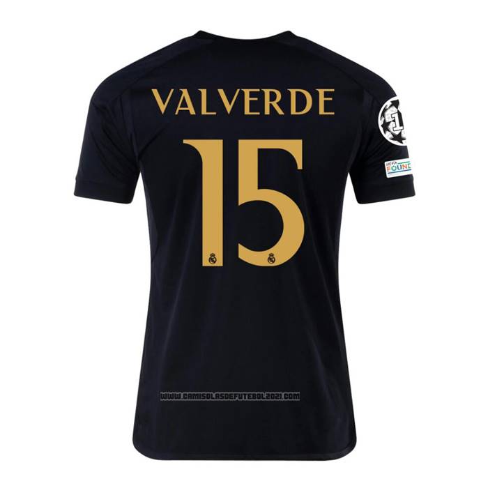 Camisola Real Madrid Jogador Valverde 3º 2023-2024
